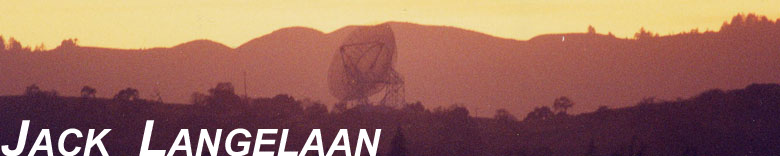 Sunrise on the Stanford Dish. Photo by Jack Langelaan, 2000