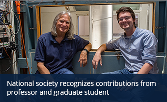 National society recognizes contributions from  professor and graduate student 