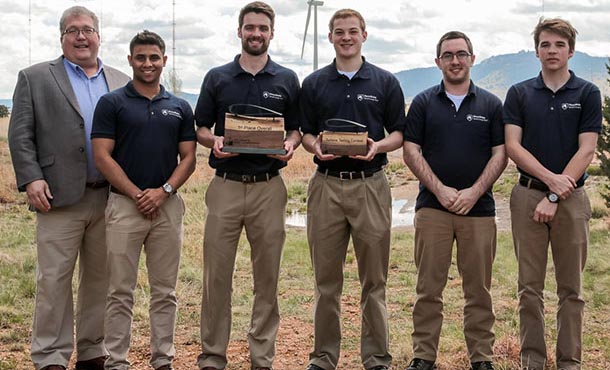 Members of the Wind Energy Club who won the DoE Collegiate Wind Competition 2017 Technical Challenge.