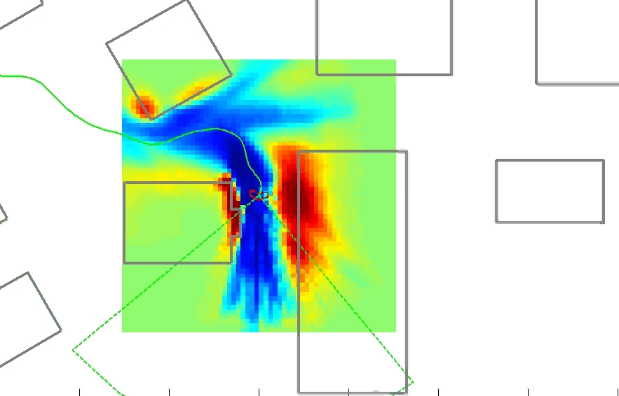 Optical flow to occupancy grid map for obstacle avoidance.