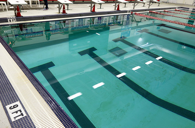 [Picture] View of the swimming pool test area, 9ft deep.